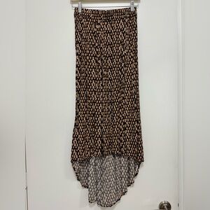 Patterned high low skirt in small